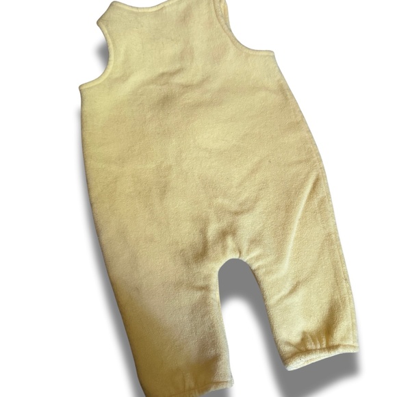 Baby Gap Yellow Fleece Bear Pocket Overalls - Picture 5 of 5